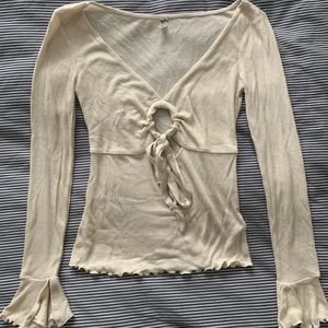 Free People gold-detailed long sleeve